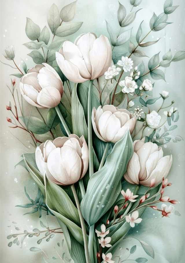 white tulips